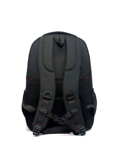 Dada 03 Laptop Bölmeli 17,3 İnç Su Geçirmez Kumaş Günlük Okul Sırt Çantası Siyah