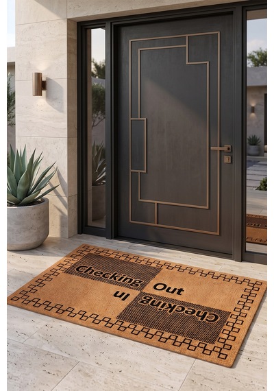Villadia Home Textile Kapı Önü Paspası Kaymaz Taban Dekoratif Paspas Ev Giriş Antre İç Ve Dış Mekan Paspası 45x70 Cm 7ypycoco