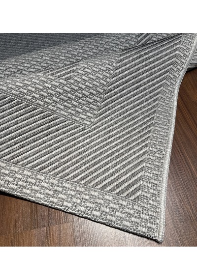 Mess Modern Dekoratif Yumuşak Dokulu Sisal Halı 3948 Gri Antrasit Çok Renkli