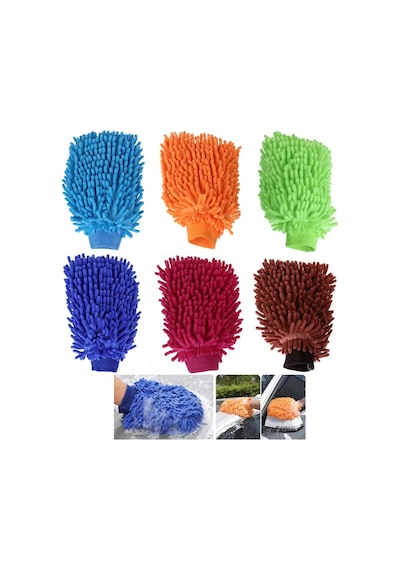 Mikrofiber Şönil Temizlik Bezi Makarna Eldiven Oto Yıkama Köpükleme Eldiveni