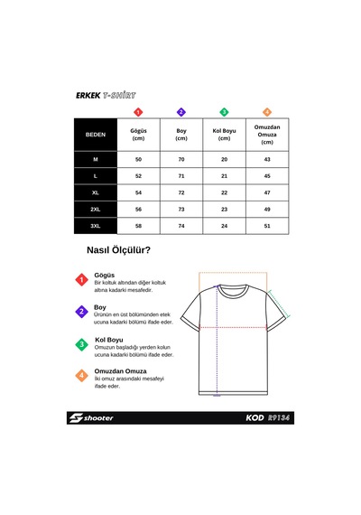 Shooter Sportwear Shooter Erkek T-shirt %100 Pamuk Nefes Alan Bisiklet Yaka Regular Fit Siyah Shooter Sportwear Shooter Erkek T-shirt %100 Pamuk Nefes Alan Bisiklet Yaka Regular Fit Siyah