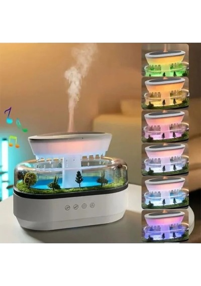Yağmur Damlası Efektli Hava Nemlendirici Ve Aroma Difüzör