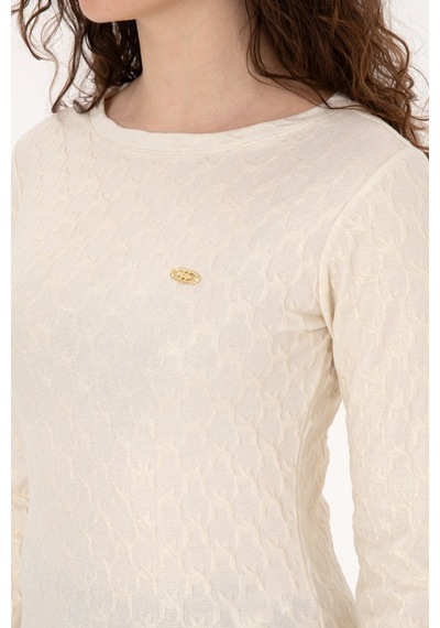U.S. Polo Assn. Kadın Krem Sweatshirt 50309441-VR256