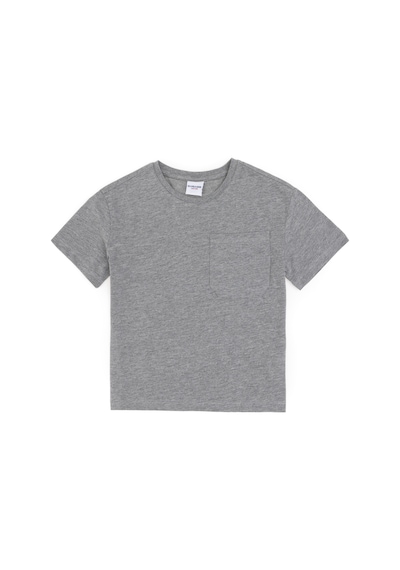 U.S. Polo Assn. Erkek Çocuk Gri Melanj Bisiklet Yaka Tişört 50295428-VR086