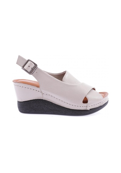 Dgn 6152 Kadin Çapraz Bantli Kalin Taban Sandalet Taş