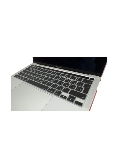 Rusça Klavye Apple Uyumlu MacBook Pro M1-m2, 13inç Kılıf Touchbarlı Pro A2338 A2251 A2289 A2141 İle Siyah