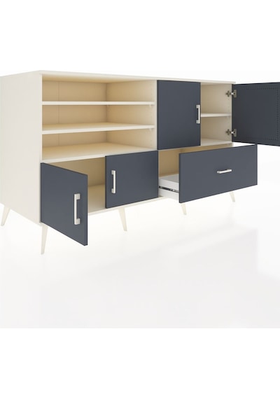 Kronos Konsol 5 Raflı Tek Çekmeceli 4 Kapaklı 176x59x99 Aytaşı-an Aytaşı-antrasit Kronos Konsol 5 Raflı Tek Çekmeceli 4 Kapaklı 176x59x99 Aytaşı-an Aytaşı-antrasit