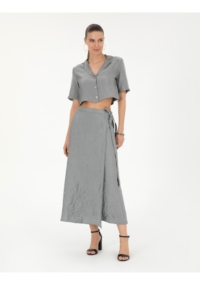 Pierre Cardin Kadın Gri Etek Dokuma 50288866-vr024