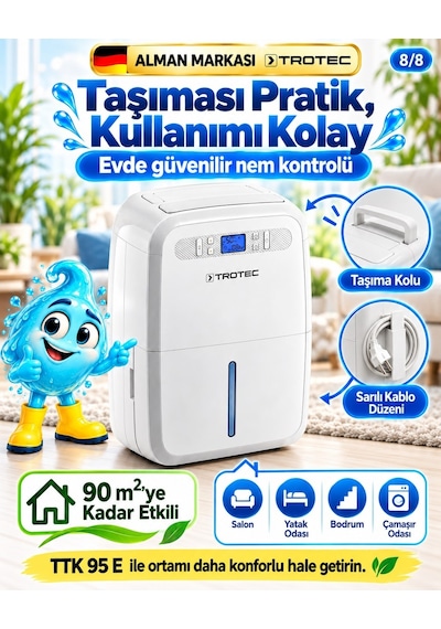 Trotec TTK 95 E Nem Alıcı 30 L/ 90 m²