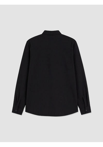 Lcw Eco Siyah Regular Fit Erkek Gömlek Ceket
