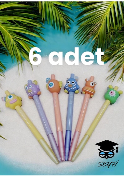 Eğlenceli Başlıklı 0.7 Mm Versatil Uçlu Kurşun Kalem Setleri Figürlü Kalemler Elbiseli Ayıcıklar 4'lü