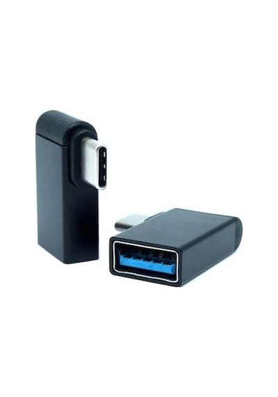 Type C 3.1 To Usb 3.0 Şarj 90 Dirsek Köşe Çevirici Dönüştürücü Adaptör