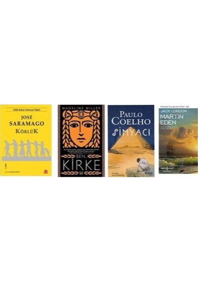 Jose Saramago Korluk + Ben Kirke + Simyaci + Martin Eden 4 Set