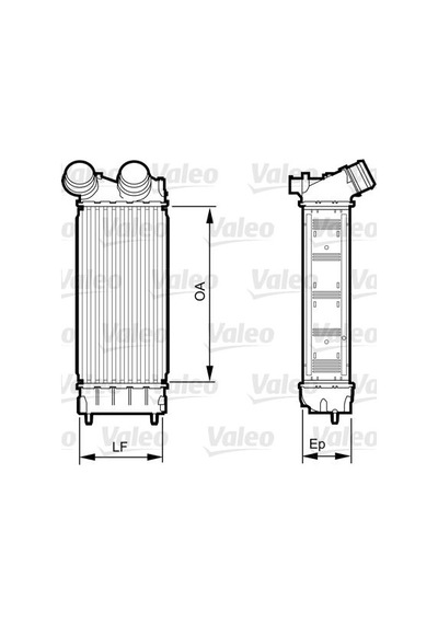 VALEO 818226 Turbo Radyatörü 308 07- 1.6 HDI 3008 09- 1.2 Thp 5008 09- Partner 08- 1.6 HDI / C4 10- Ds4 11- Berlingo 08- 1.6 HDI