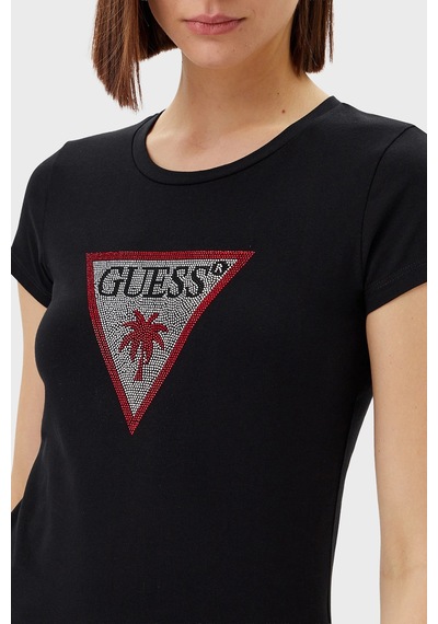 Guess Bayan T Shirt E5gı08 J1314 Jblk Siyah Siyah