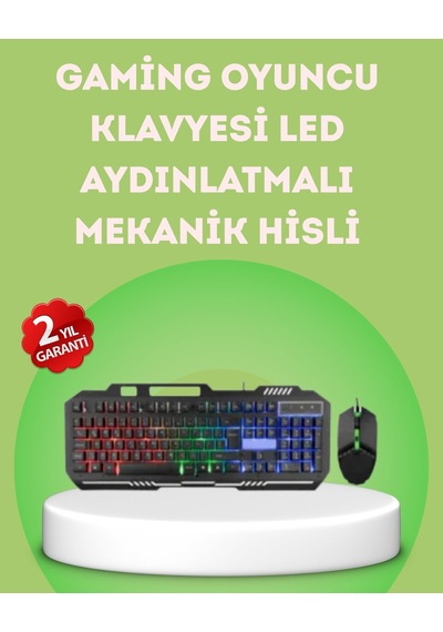 Gaming Klavye Ve Mouse Seti Pg8018 Dayanıklı Tuşlar Hızlı Komut Diğer