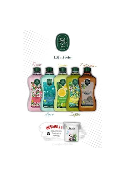 5'li Set Akdeniz Esintisi Sıvı Sabunlar Eyüp Sabri Tuncer 1.5l Ve Rosıe