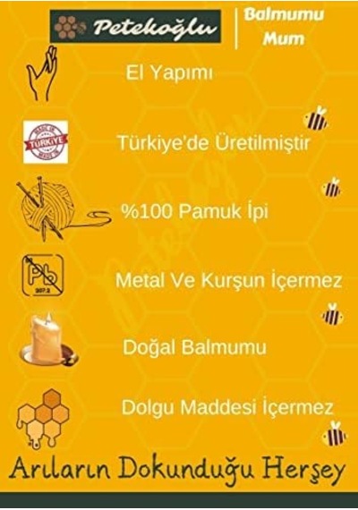 Doğal Petek Balmumu Mum Hediyelik Mini Set Sarma Balmumu Çam Ağacı Beeswax Candle Siyah