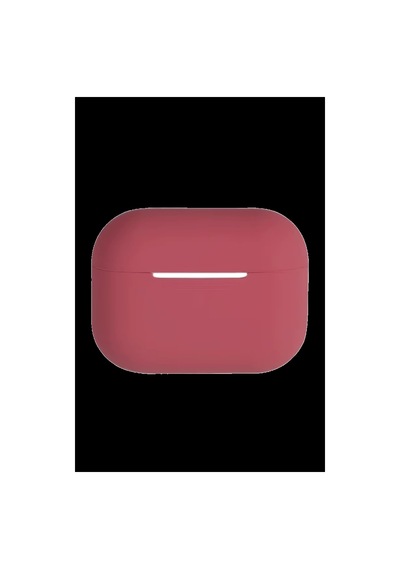 Apple Uyumlu Airpods Pro 3 3.nesil Soft Silikon Kılıf - Bordo Düz Renkli