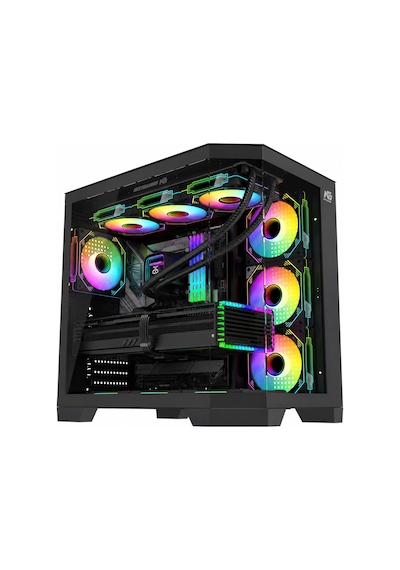 Infinity 7x Argb Fan Kumanda Ve Kontrolcü Atx Boş Bilgisayar Kasası Siyah
