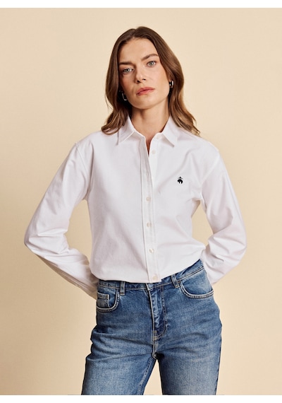 Brooks Brothers Beyaz Kadın Gömlek Bbss26fsh025