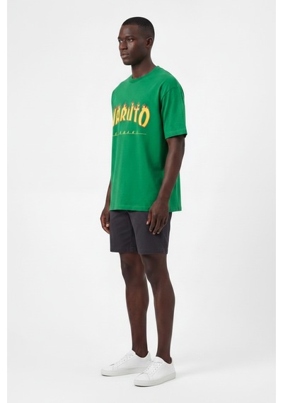 Blow Up Future Gen Naruto Oversize Erkek T-shirt 141419 Yeşil
