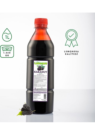 Lemonera Karadut Şurubu Karadut Aromalı Konsantre İçecek 1 L