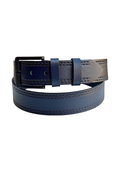 Süzer Deri Lacivert Hakiki Deri Düz Renk Dikişli Model 4.5 Cm. Genişlikli Spor Kemer // 505-28