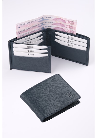 Ancora Leather Hakiki Deri Erkek Cüzdan-26500 Lacivert