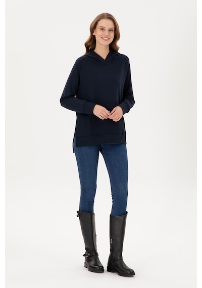 U.S. Polo Assn. Kadın Lacivert Kapüşonlu Sweatshirt 50296944-VR033