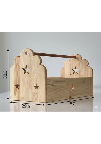 Doruk Ahşap Atölyesi Masif Ahşap Montessori Bulut Figürlü Büyük Boy Çocuk Odası Kitaplığı & Oyuncak Sandığı Doruk Ahşap Atölyesi Masif Ahşap Montessori Bulut Figürlü Büyük Boy Çocuk Odası Kitaplığı & Oyuncak Sandığı