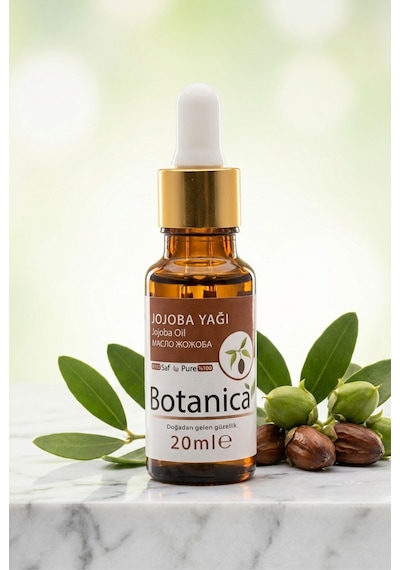 Botanica %100 Saf Jojoba Yağı Soğuk Sıkım Saç Besleyici Nemlendirici Kırık Uç Onarıcı Bitkisel 20 Ml 20 ML