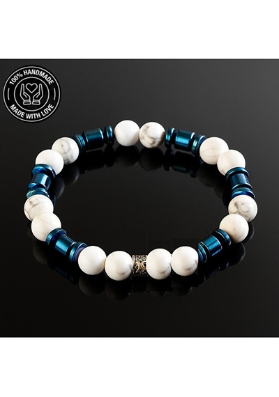 Havlit Hematit Huzur, Güç Ve Denge Bilekliği Çok Renkli