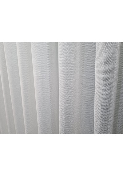 Livoras Home Balıksırtı Sık Dokuma Tül Perde Beyaz