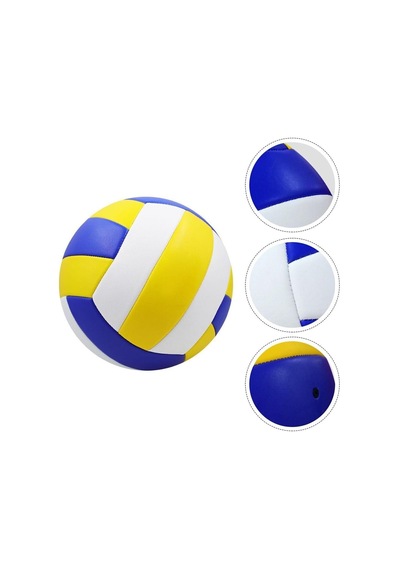 Muba Dikişli Voleybol Topu Yumuşak Deri Antrenman Ve Salon Uyumlu, Tek Ebat, Mbdktp, Karışık Çok Renkli