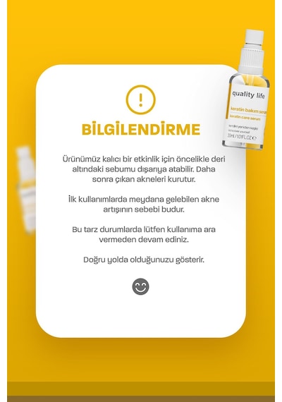 Quality Life Akne Serumu Sivilce Siyah Nokta Leke Akne Karşıtı Cilt Serumu 30 ML