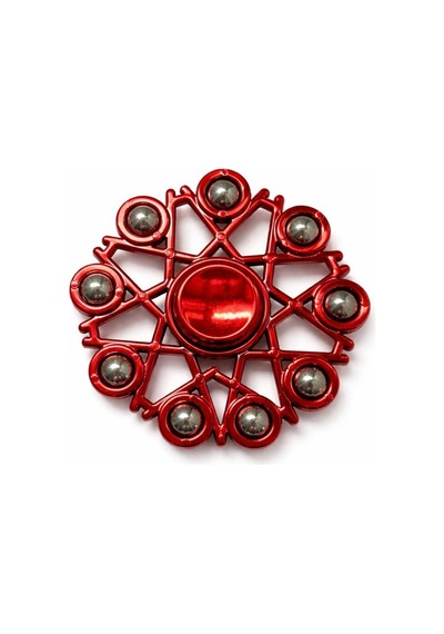 Metal Stres Çarkı Kırmızı 4 Farklı Desenli Fidget Spinner Stres Atıcı Ve Rahatlatıcı Stres Çarkı