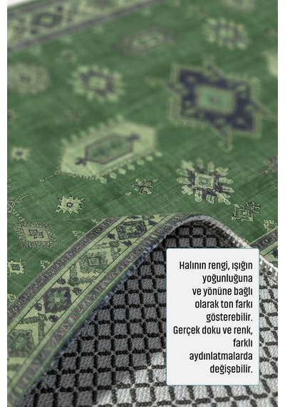 Dekoratif Halı Kaymaz Taban Leke Tutmaz Yıkanabilir Kilim Özel Ölçü Salon Halısı 3025-1 Çok Renkli