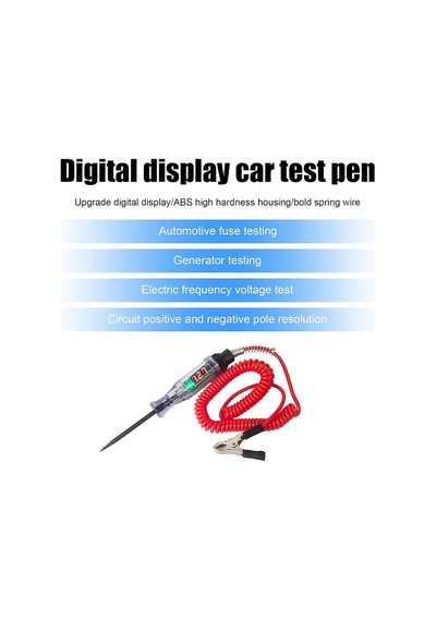Adet Araba Dijital Elektrik Kalemi, 6v-12v-24v Dc Araba Devre Tes