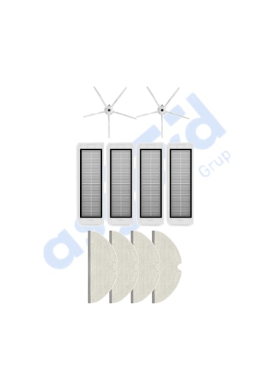 Roborock S50 S55 S5 Max S6 S6 Maxv Uyumlu 2 Yan Fırça 4 Filtre 4 Mop Pkt-iasgf0000688