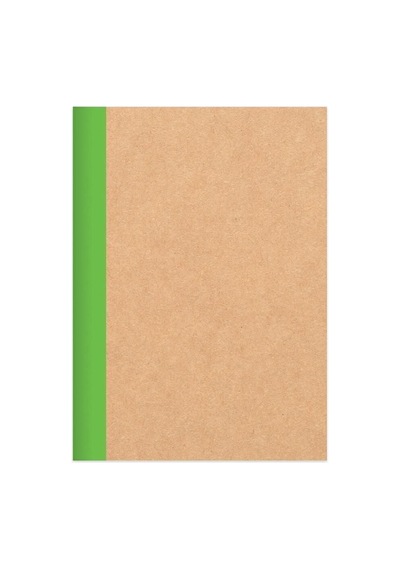 Çizgili Stickerli Kraft Kapak Defter Mavi 18,5 26 50 Yp. Yeşil Çok Renkli