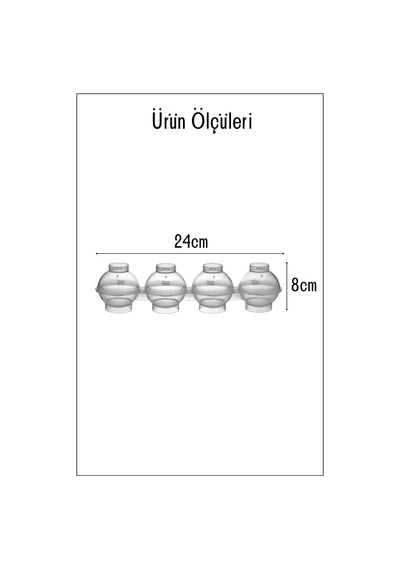 4'lü Küre Buz Kalıbı Şeffaf