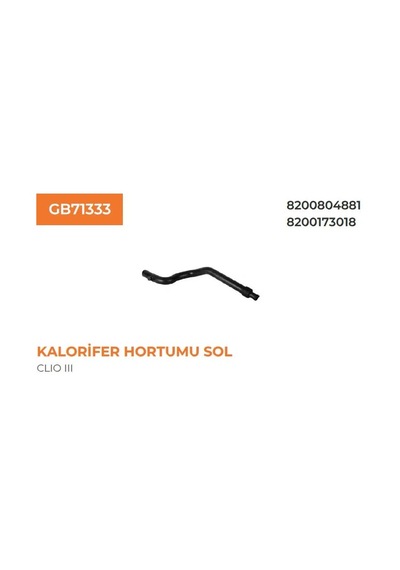 Clıo Iıı 1.2 1.5 Dcı Kalorifer Hortumu Sol