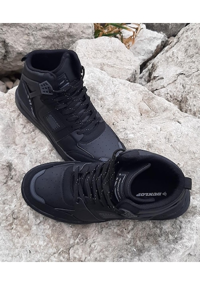 Dunlop 2238-2243 Siyah, Fuspetli Ortapedik Boğazlı  Basket Spor Ayakkabı AYKSAYAK-000490