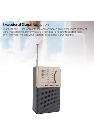 Rose Sp-606 Şarjlı Taşınabilir Fm/aw/sw Cep Radyosu