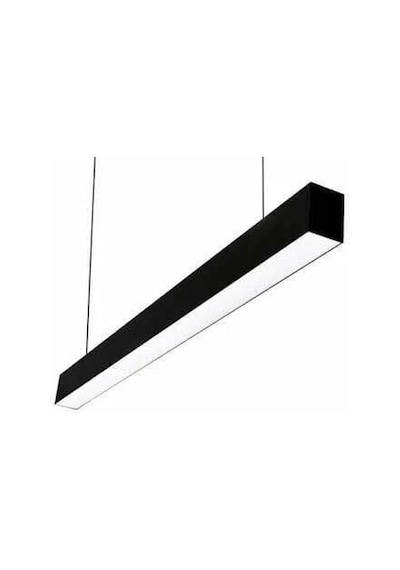 Lineer Aydınlatma Armatür Sıva Üstü Siyah - Beyaz 6000-6500k - 100cm Askı Aparatı Dahildir