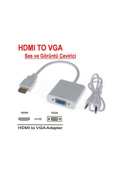 Hdmi To Vga Çevirici Monitörü Tv Yapma Uydu Televizyon 4548P