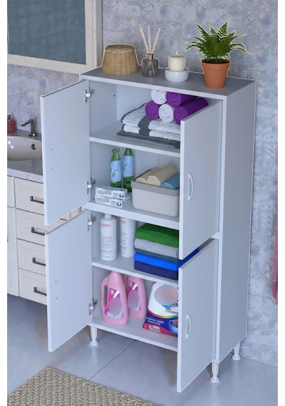 Eliusta Nuve Geniş Depolama Alanlı Dolap 70 Cm Banyo/mutfak Çok Fonksiyonlu 70x138x32,5 Cm Saklama Dolabı Beyaz Eliusta Nuve Geniş Depolama Alanlı Dolap 70 Cm Banyo/mutfak Çok Fonksiyonlu 70x138x32,5 Cm Saklama Dolabı Beyaz