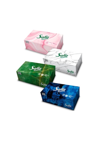 Sofia Kutu Mendil 100 Yaprak 4 Paket