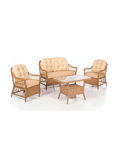 Dora Garden Home Inci 2+1+1 Rattan Bahçe Takımı Masalı Kahverengi Siyahçizgili Dora Garden Home Inci 2+1+1 Rattan Bahçe Takımı Masalı Kahverengi Siyahçizgili